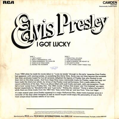 Elvis Presley (1971) - I Got Lucky LP (108) PLK18976 - 2