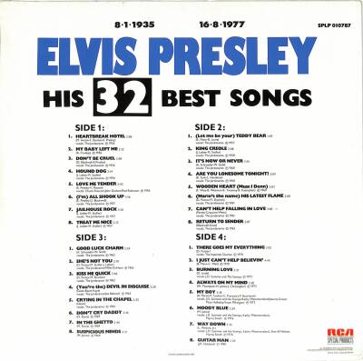 Elvis Presley (1987 - Hollanda) – His 32 Best Songs Double LP (109) PLK18944 - 2