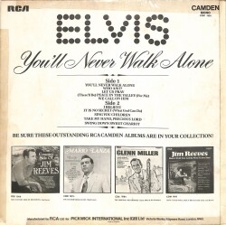 Elvis Presley – Youll Never Walk Alone (1971 - UK) LP - 2