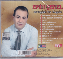 Emin Şenel - Bir Defada Sen Olsaydın (Sıfır Ürün) CD Müzik CD1283 - 2