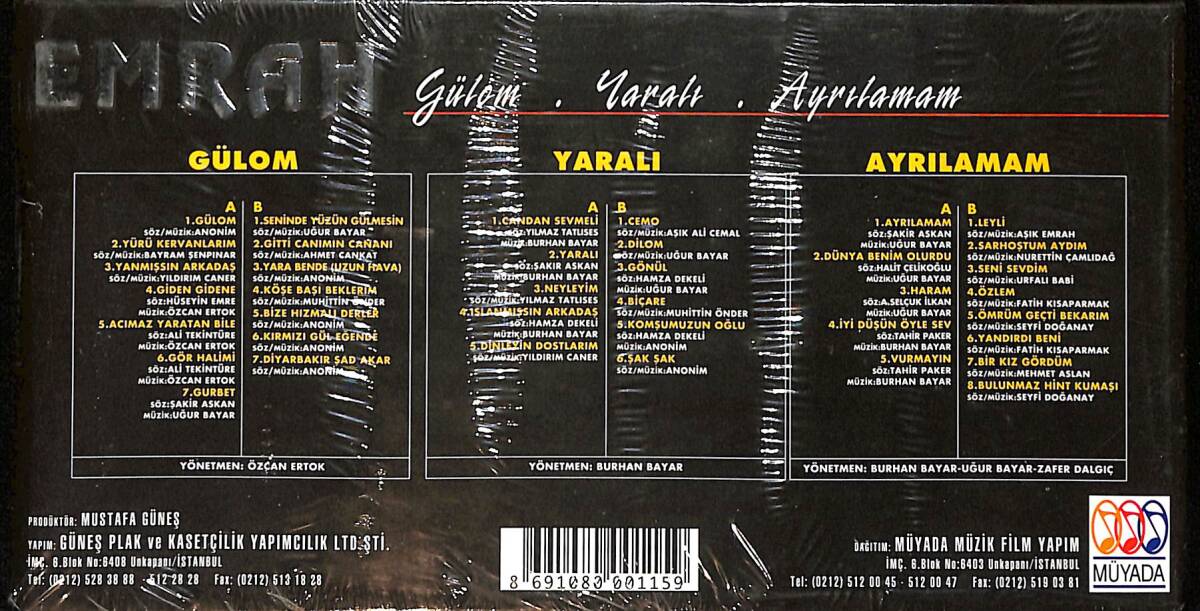 Emrah - Ayrılamam/Yaralı/Gülom Kaset (Sıfır) KST27652 - 2