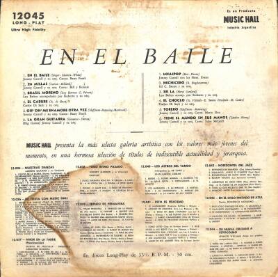 En El Baile Music Hall Argentina LP (108.5) PLK17478 - 2