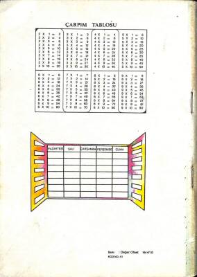 Eski Okul Defteri 1970li Yıllar DFT51 - 2