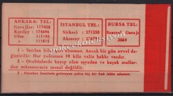 Eskişehir Özen Jet 1966Yılı Otobüs Bileti PYB2953 - 2