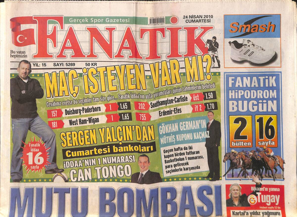 Fanatik Gazetesi 24 Nisan 2010 - Murat Akbaş'ın Şanlıurfa İzlenimleri - Çakır'a Avrupa'da Dev Maç GZ153922 - 1