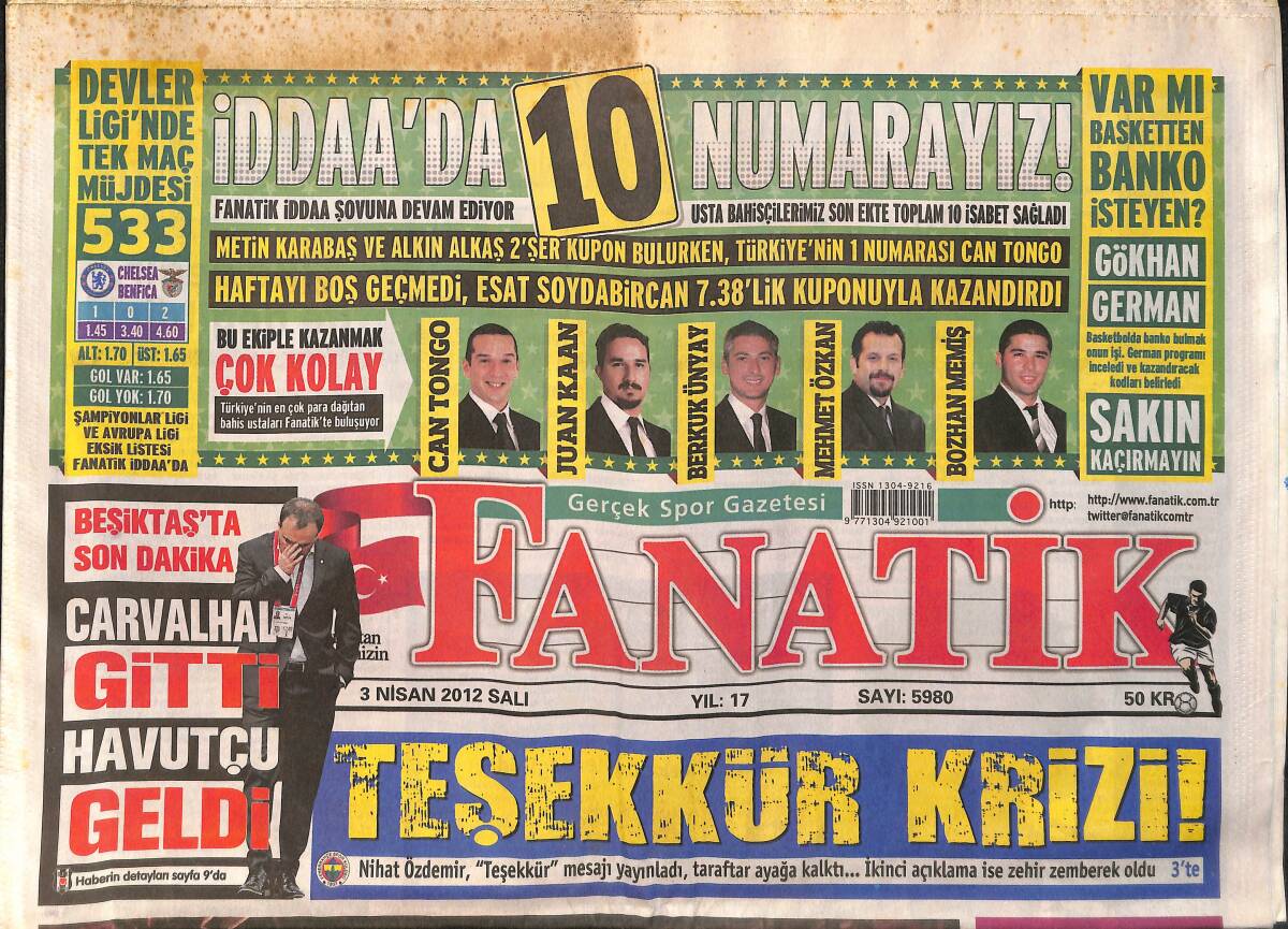 Fanatik Gazetesi 3 Nisan 2012 - Galatasaray'da Şampiyonluk Kutlamaları Başlıyor GZ153915 - 1