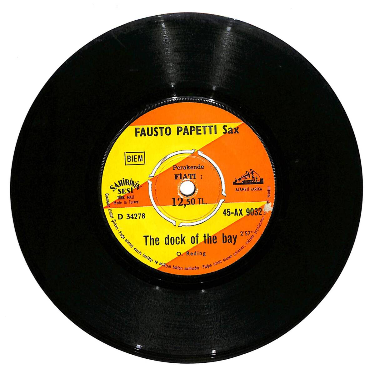 Fausto Papetti Sax - Bonnie E Clyde - The Dock Of The Bay PLAK (10/7.5) PLK25893 - 1