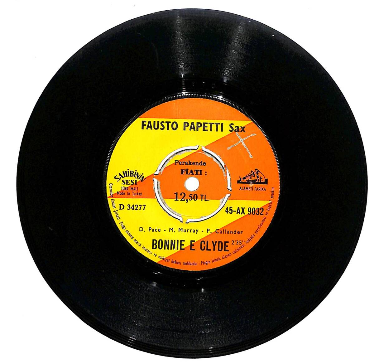 Fausto Papetti Sax - Bonnie E Clyde - The Dock Of The Bay PLAK (10/7.5) PLK25893 - 2