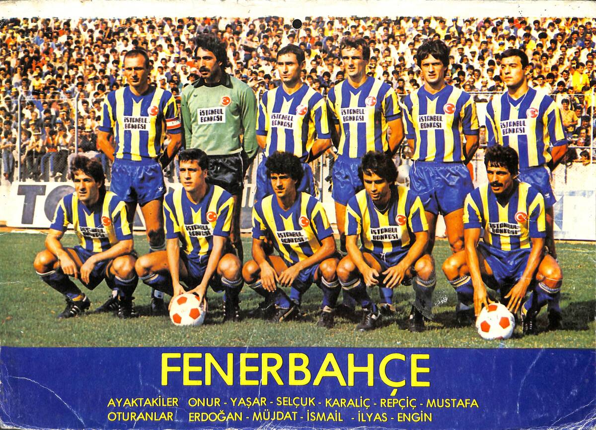 Fener 1983-1984 Takım Kadrosu Kartpostal (Büyük Boy) KRT22387 - 1