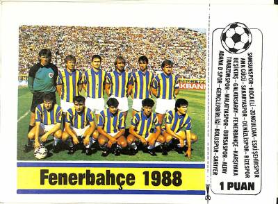 Fenerbahçe 1988 Kartpostal (Küçük Boy) KRT19834 - 1