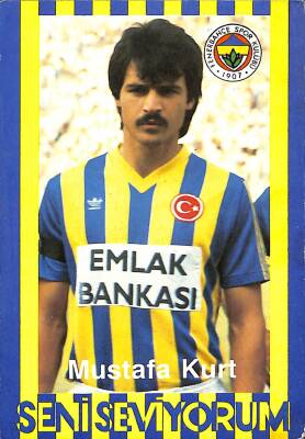 Fenerbahçe Futbolcu Mustafa Kurt Kartpostal KRT18964 - 1