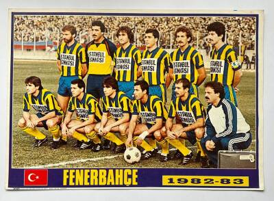 Fenerbahçe Oyuncu Kadrosu 1982 - 1983 Kartpostal KRT11163 - 1