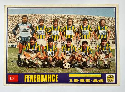 Fenerbahçe Oyuncu Kadrosu 1985 - 1986 Kartpostal KRT11161 - 1