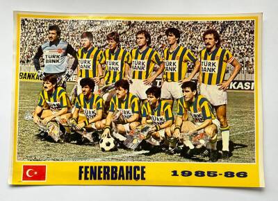 Fenerbahçe Oyuncu Kadrosu 1985 - 1986 Kartpostal KRT19426 - 1