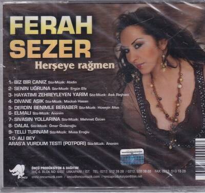 Ferah Sezer - Herşeye Rağmen (Sıfır Ürün) CD Müzik CD987 - 2