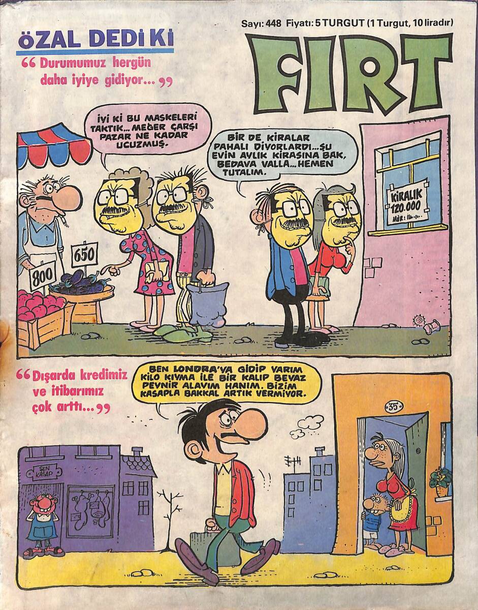 Fırt Mizah Dergisi 9 Ekim 1984 Sayı : 448 NDR87743 - 1