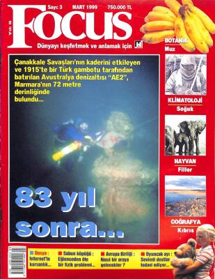 FOCUS * Sayı 3 - Mart 1999 * Botanik Muz, Klimatoloji Soğuk, Hayvan Filler, Coğrafya Kıbrıs KTP2536 - 1