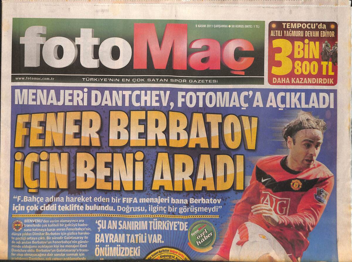 Foto Maç Gazetesi 9 Kasım 2011 - Bucaspor Geleceğe Yatırım Yapacak - Şenol Güneş İnce Hesaplar Yapıyor GZ153805 - 1