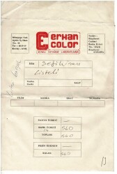 FOTOĞRAFÇILIK -Erhan Color Renkli Fotoğraf Laboratuvarı Fotoğraf Zarfı EFM2021 - 2