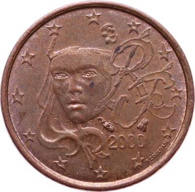 Fransa 1 Euro Cent 2000 ÇÇT YMP5211 - 2