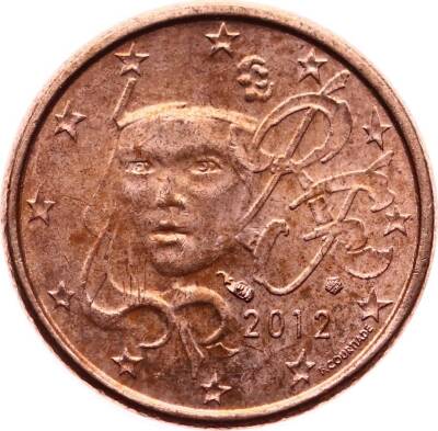 Fransa 1 Euro Cent 2012 ÇÇT YMP5203 - 2