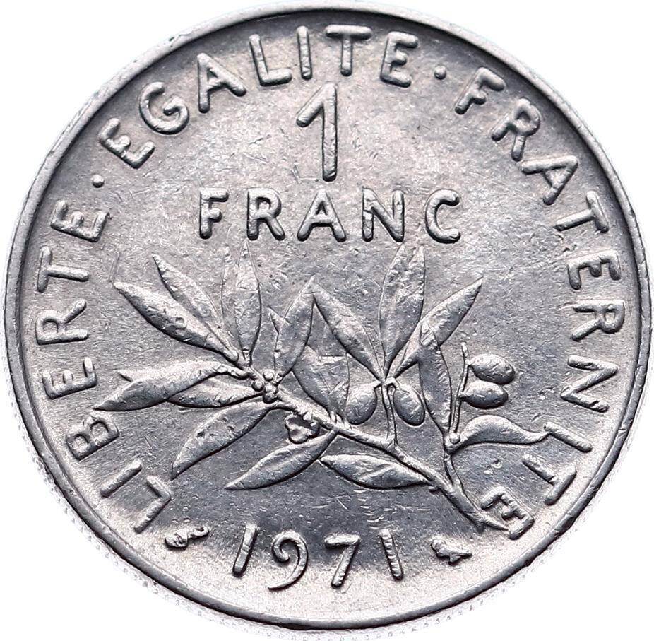 Fransa 1 Frank 1971 ÇÇT YMP6589 - 1