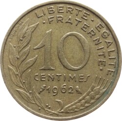 Fransa 10 Centimes 1962 ÇT YMP305 - 1