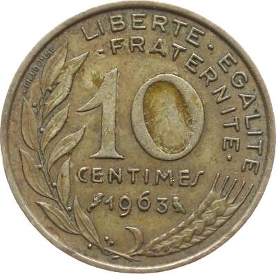 Fransa 10 Centimes 1963 ÇÇT YMP1261 - 1