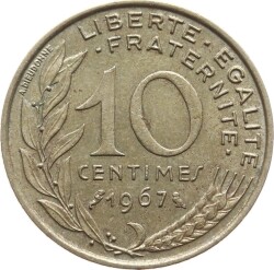 Fransa 10 Centimes 1967 ÇÇT YMP1259 - 1