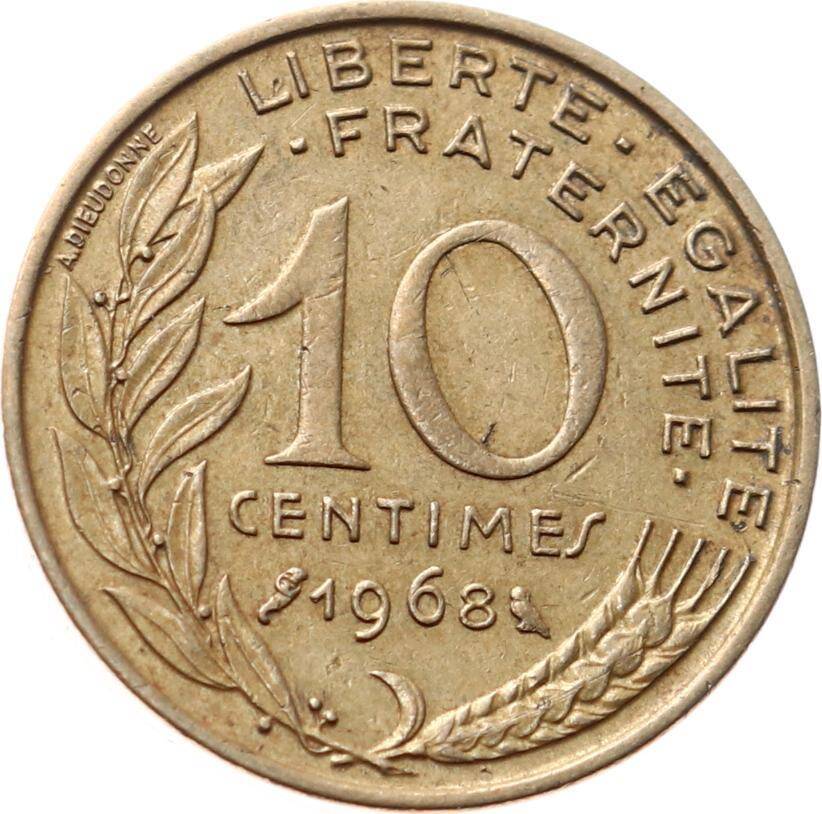 Fransa 10 Centimes 1968 ÇÇT YMP8288 - 1