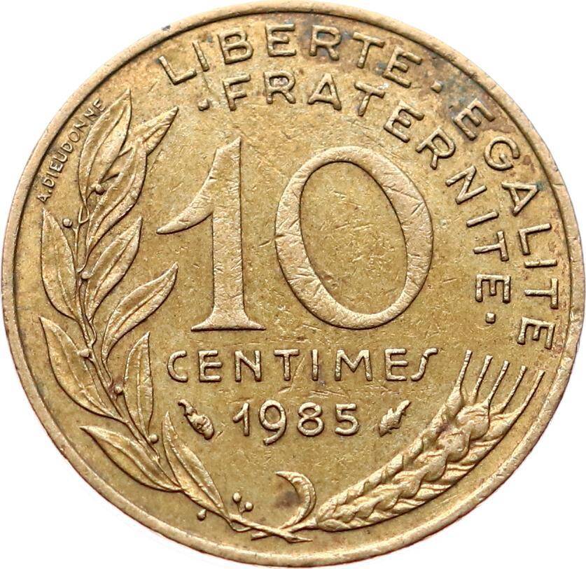 Fransa 10 Centimes 1985 ÇT+ YMP6570 - 1