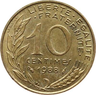 Fransa 10 Centimes 1988 ÇÇT YMP3362 - 1