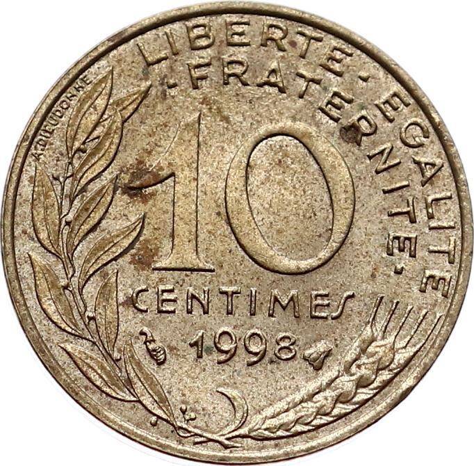 Fransa 10 Centimes 1998 ÇÇT YMP6477 - 1