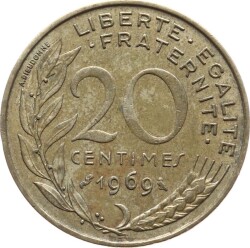 Fransa 20 Centimes 1969 ÇT YMP313 - 1