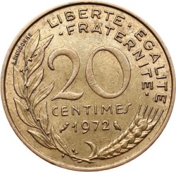 Fransa 20 Centimes 1972 ÇÇT YMP6688 - 1