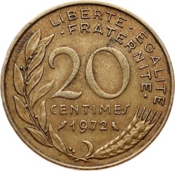 Fransa 20 Centimes 1972 ÇT YMP6563 - 1