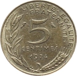 Fransa 5 Centimes 1974 ÇÇT YMP1268 - 1