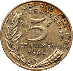 Fransa 5 Centimes 1985 ÇT YMP6530 - 1