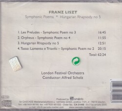 Franz Liszt - Symphonic Poems Nos 2-3 And 4 Hungarian Rhapsody No 5 (Sıfır Ürün) CD Müzik CD869 - 2