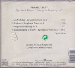 Franz Liszt - Symphonic Poems Nos 2-3 And 4 Hungarian Rhapsody No 5 (Sıfır Ürün) CD Müzik CD870 - 8