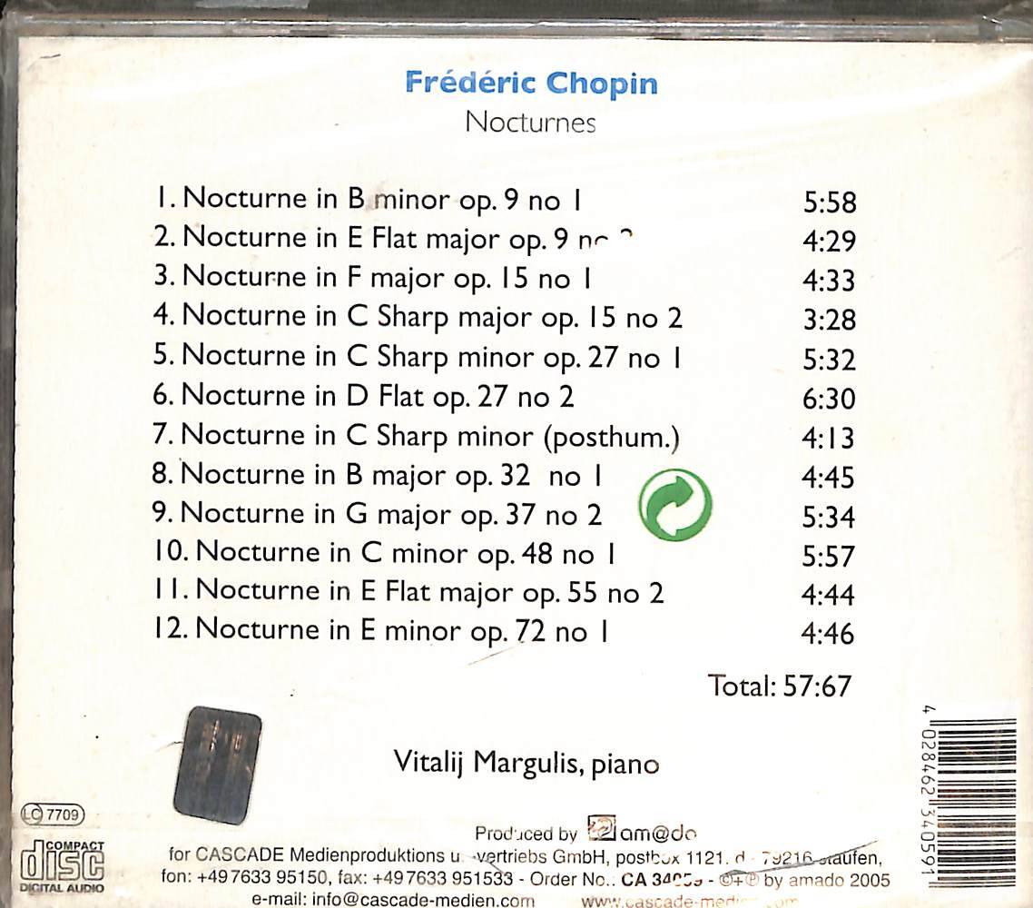 Frederıc Chopın - Nocturnes CD (Sıfır) CD3569 - 2