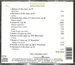 Frederic Chopin - Peter Schmalfuss, Piano - Famous Piano Works CD (İkinci El) CD3550 - 2