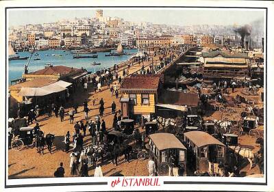 Galata Ve Eminönü 19. YY. İstanbul Kartpostal KRT19155 - 1