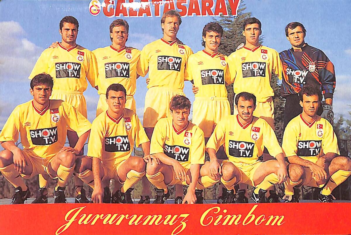 Galatasaray 1993-1994 Oyuncu Kadrosu Kartpostal (Küçük Boy) KRT21527 - 1