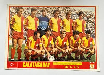 Galatasaray Oyuncu Kadrosu 1984 - 1985 Kartpostal KRT11116 - 1