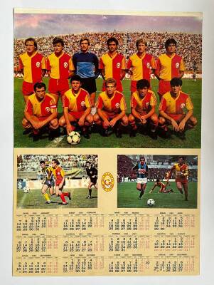 Galatasaray Oyuncu Kadrosu Ve 1985 Takvimi Kartpostal KRT11123 - 1