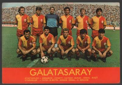 Galatasaray Spor Kulübü Oyuncu Kadrosu Büyük Boy Kartpostal KRT5307 - 1