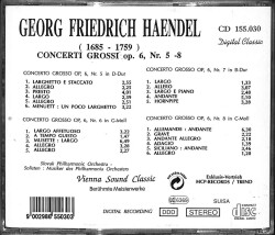 Georg Friedrich Haendel Op.6 Nr.5-8 CD Müzik (CD Sıfırdır) CD2863 - 8