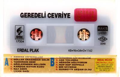 Geredeli Cevriye * Oyun Havaları ve Efkar Havaları * Kaset KST6393 - 4