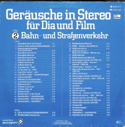 Geräusche In Stereo Für Dia Und Film - Folge 2 - Bahn- Und Straßenverkehr 1979 LP (109) PLK17512 - 2